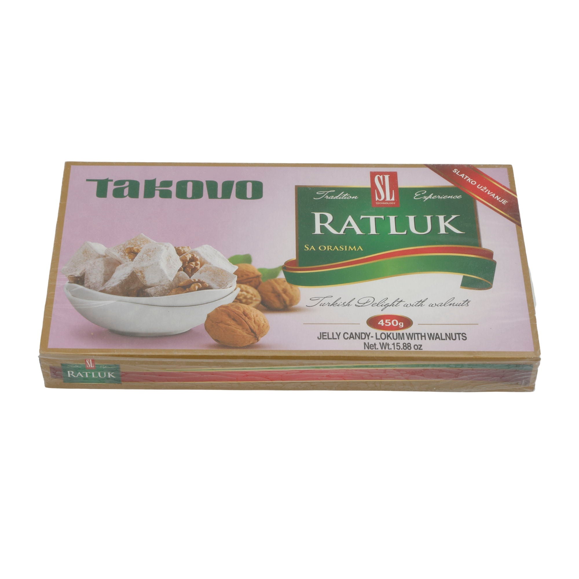Lokum Takovo | Ratluk mit Walnüssen | Traditionell | 450 g | TAKOVO